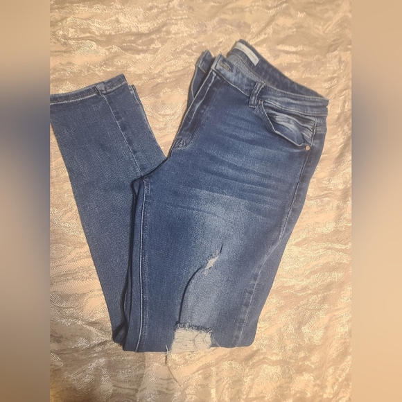 EUC Kancan high rise curvy rolled hem skinny jeans sz 32 - Picture 8 of 8